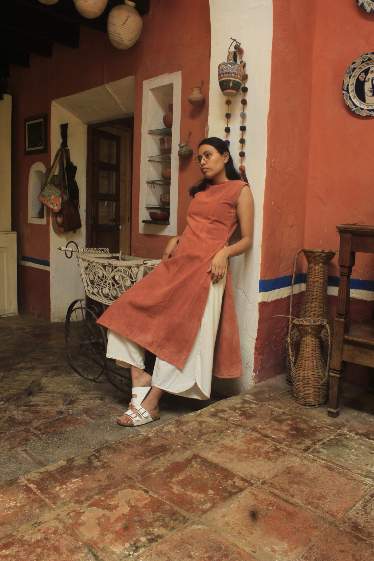 Vestido largo con abertura Lutita - Image 2